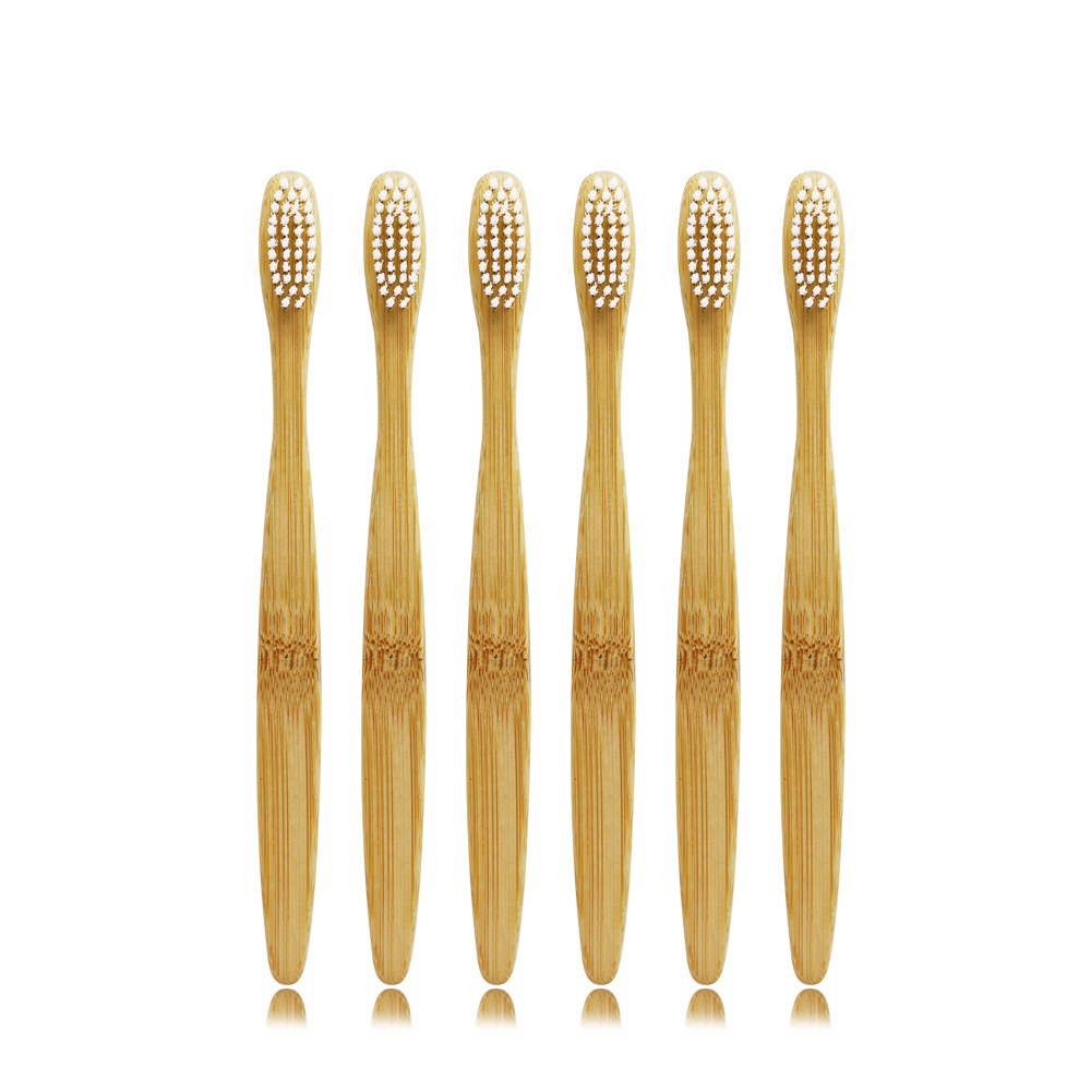 White Bristle Bamboo Toothbrush