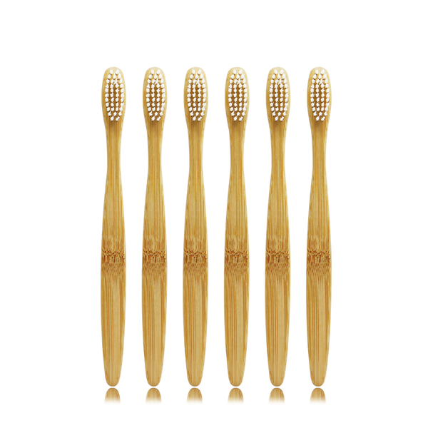 White Bristle Bamboo Toothbrush