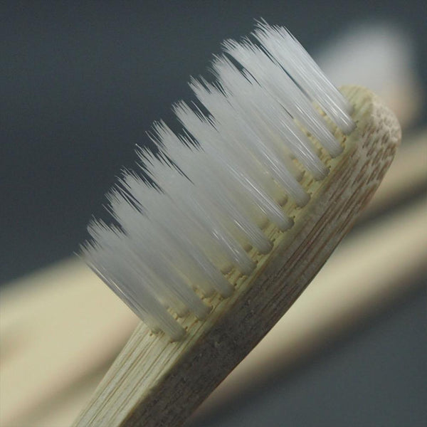 White Bristle Bamboo Toothbrush