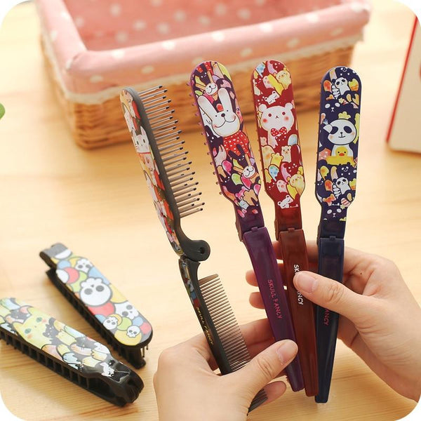 Cartoon Folding Portable Comb