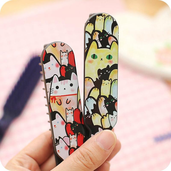 Cartoon Folding Portable Comb